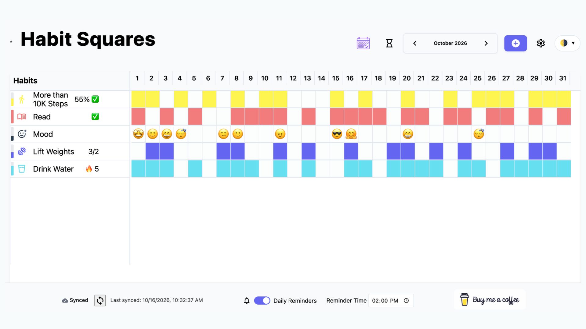 Habit Squares Everywhere