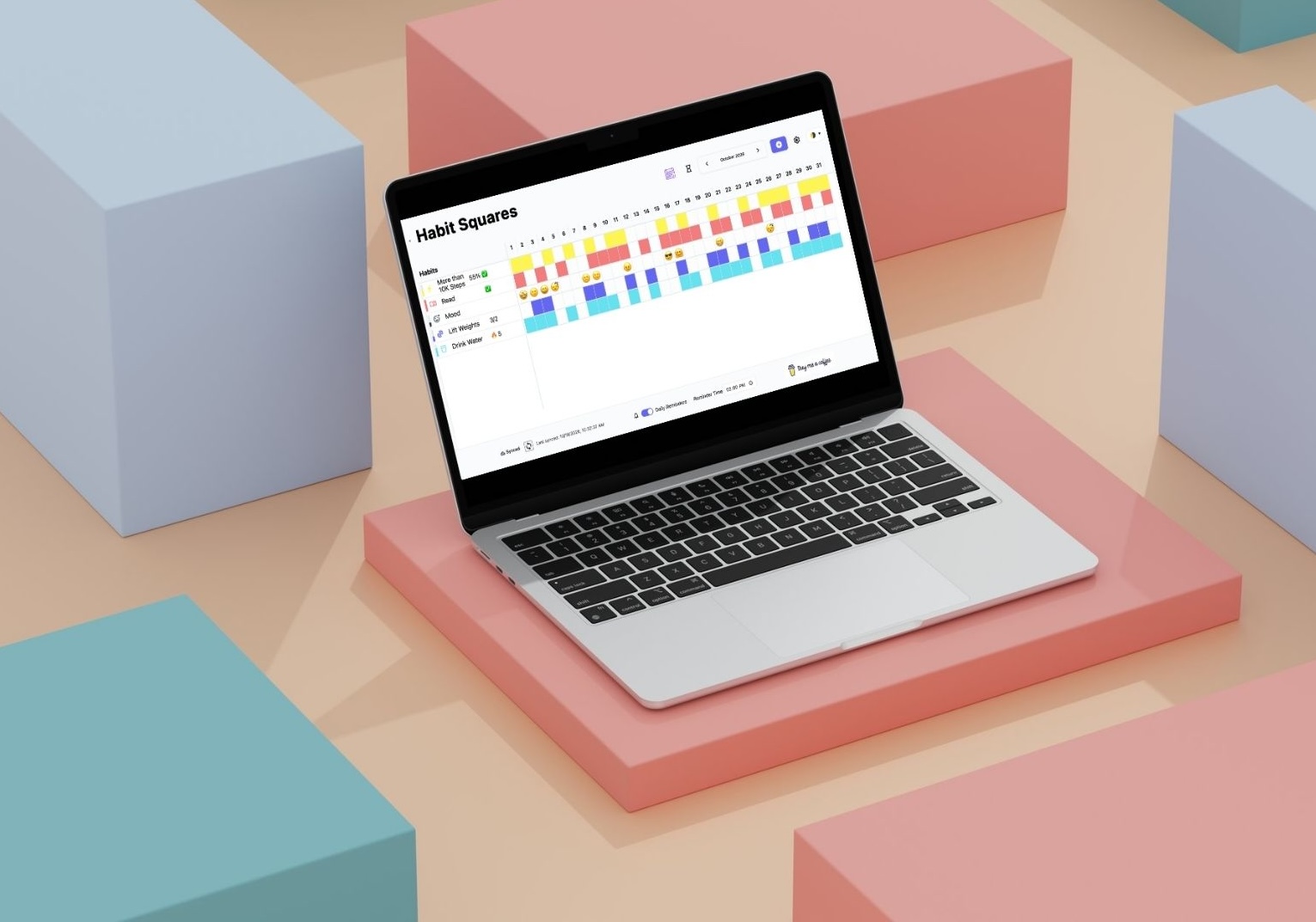 Habit Squares Preview Computer